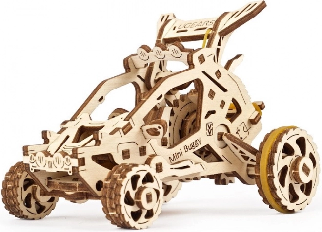 Træmekanisk 3D-puslespil mini buggy UGEARS, 80 dele