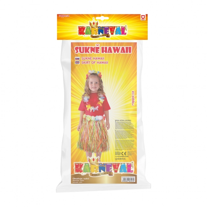 Hawaii nederdel farverig 45 cm børn