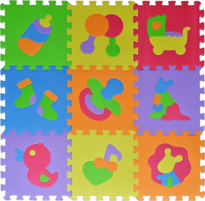 Skum-puslespilslegetøj 28 × 28 cm
