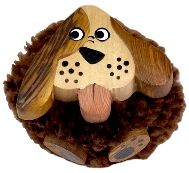 Dvœdetti Stor træ magnet med pompom Hund