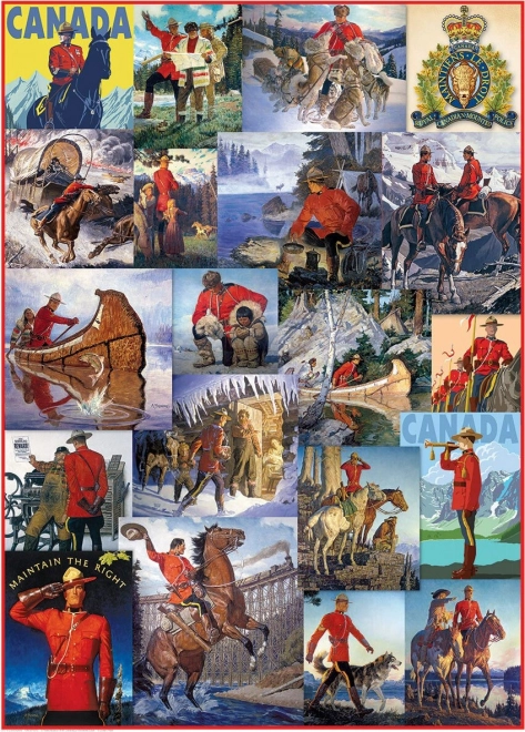 Puslespil kollage Royal Canadian Mounted Police 1000 brikker EUROGRAPHICS