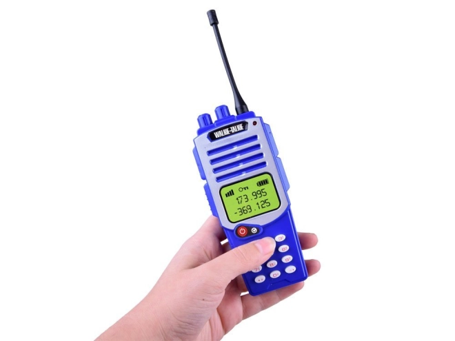 Funktionel walkie-talkie med batteri