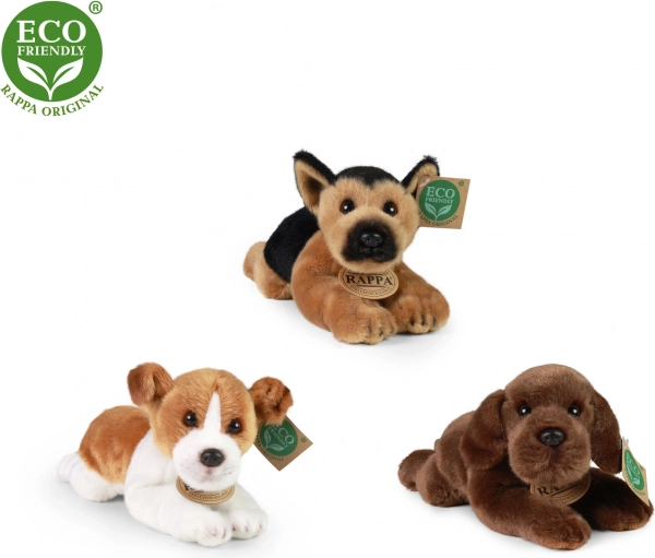 Plys liggende hund 18 cm eco‑friendly – ikke‑fungerende lyd