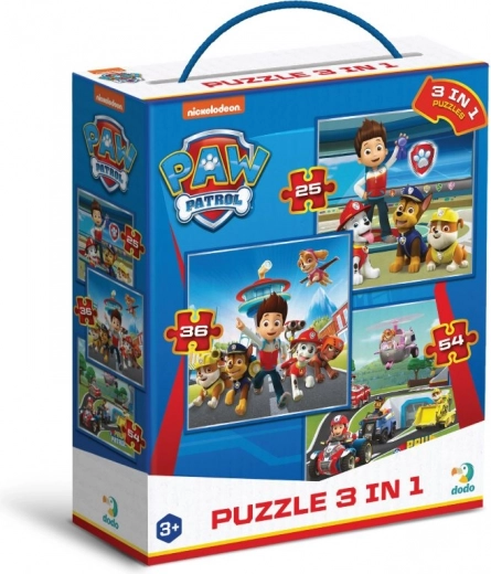 Puslespil Paw Patrol: Klar til Aktion 3-i-1