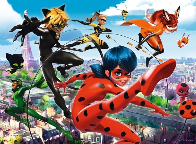 Ravensburger puslespil Miraculum Ladybug og Sorte Kat 200 brikker