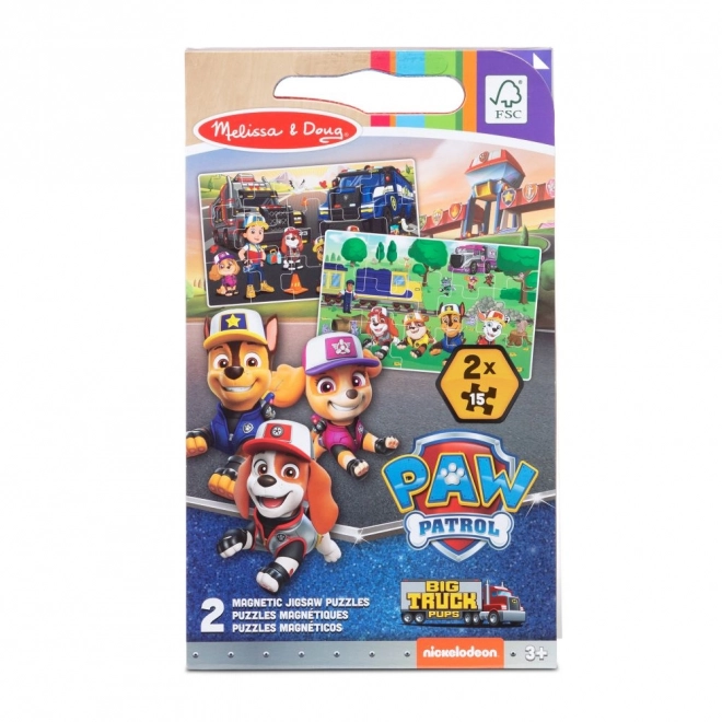 Magnetisk puslespil Paw Patrol - lastbiler