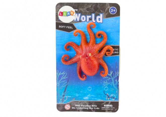 Sea World Orange blæksprutte gummifigur