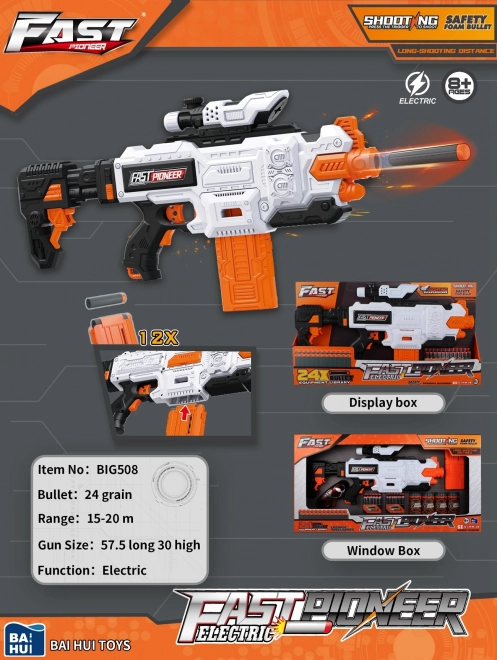 Børnepistol Fast Pioneer med sigte og magasin