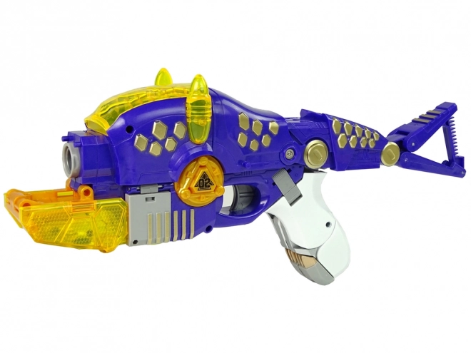 Dinobots robot skydeleg Fiolett Triceratops med mål