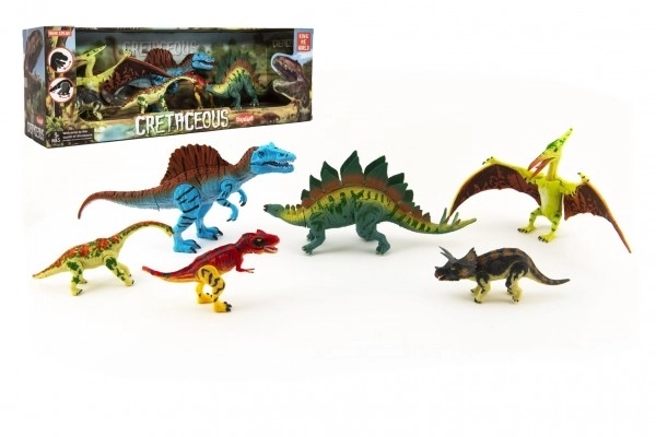 Sæt med bevægelige dinosaurer 6 stk
