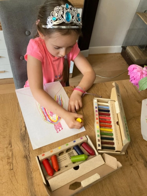 Økologiske vokspasteller Junior 6 stk