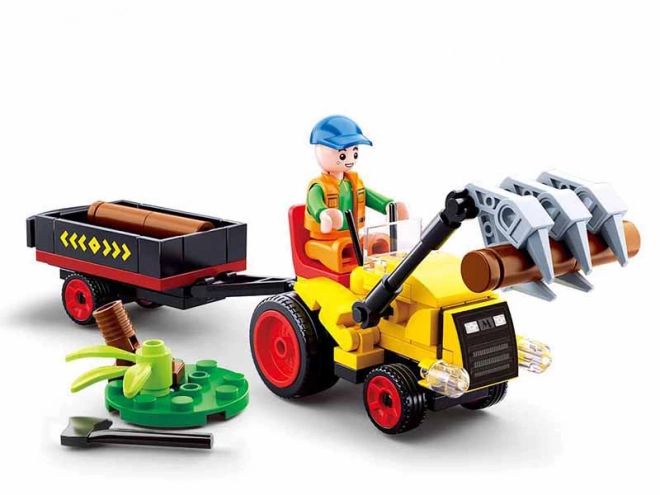 Sluban By Landsby Traktor med trailer