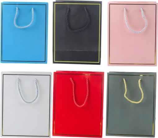 Gavepose med gylden ramme 23 × 18 × 10 cm