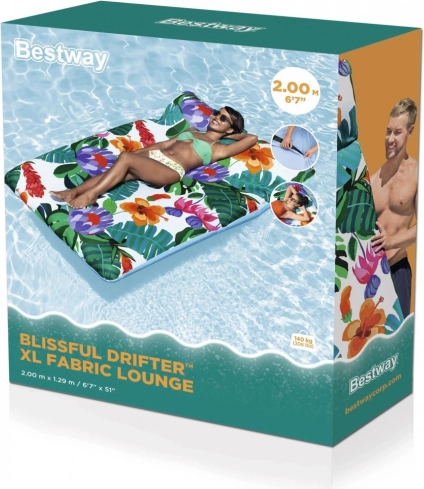 oppustelig liggemåtte med vaskbart betræk 200 × 123 cm Bestway