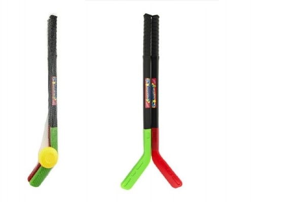 Hockeystr sticksæt 2stk med puck plastik 70cm i net