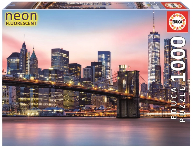 Lysende Educa puslespil Brooklyn Bridge New York 1000 brikker