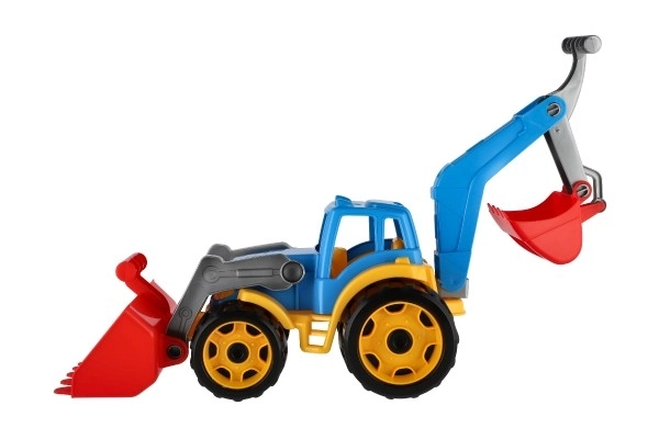 Traktor med skovl og gravemaskine