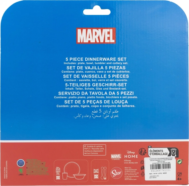 STOR Børnebestik sæt 5i1 Avengers