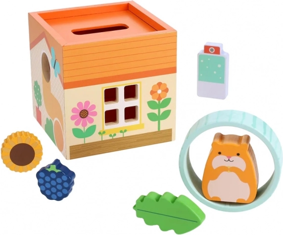 Petit Collage hus til hamsteren Hugo – mini træ-sæt