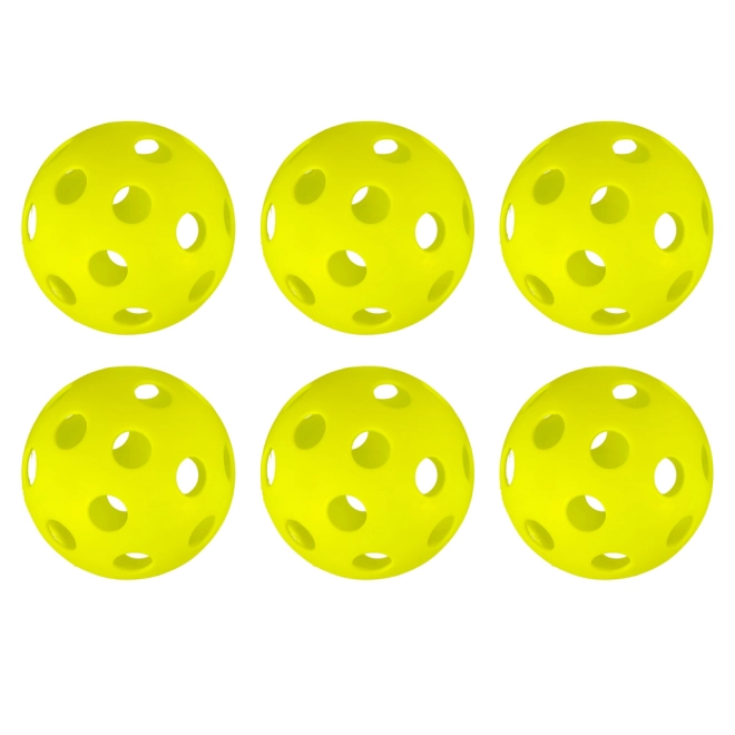 Seks farvede bolde