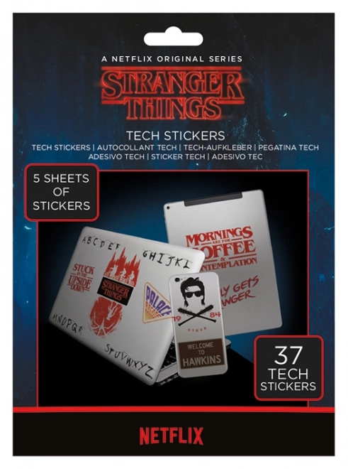 Stranger Things klistermærker, sæt med 37 stk.