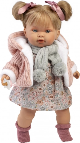 Llorens Alexandra realistisk dukke med lyde og blødt stofkrop 42 cm