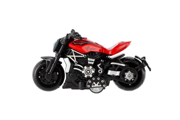 Motorcykel metal/plast 10 cm til tilbagespænding mix farver