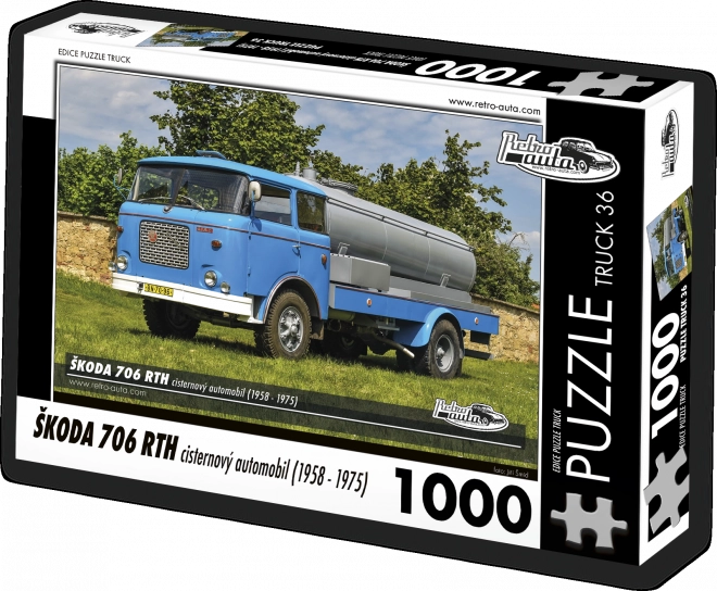 Puslespil Retro-biler Škoda 706 RTH tankbil – 1000 brikker