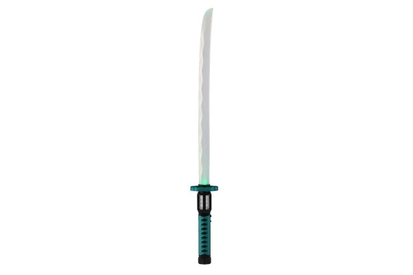 Lysende plastik samuraisværd 73 cm