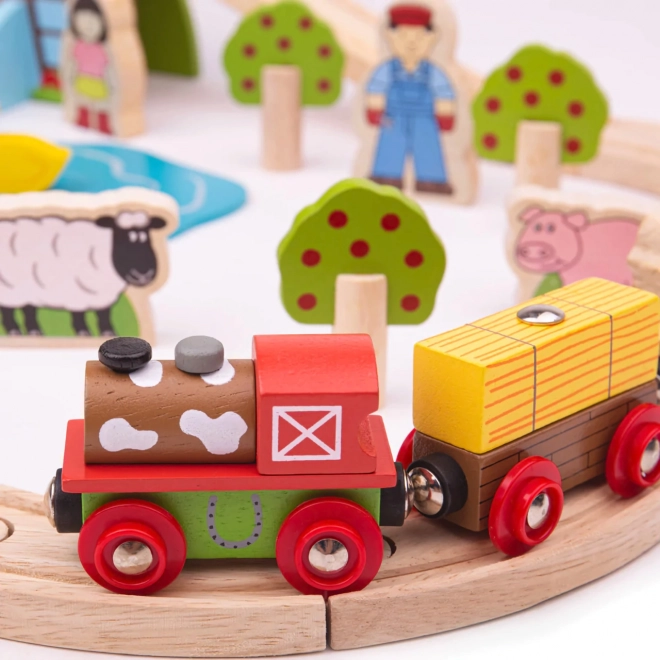 Bigjigs Rail Trætogbane gård