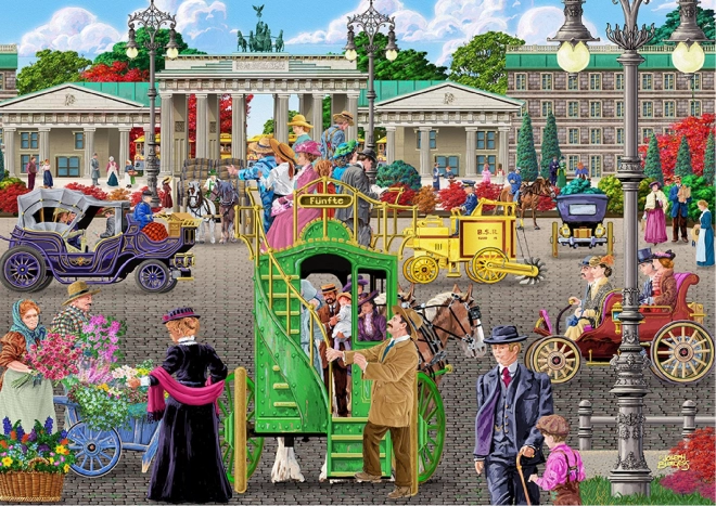Træpuslespil med figurer - Pariserpladsen i Berlin