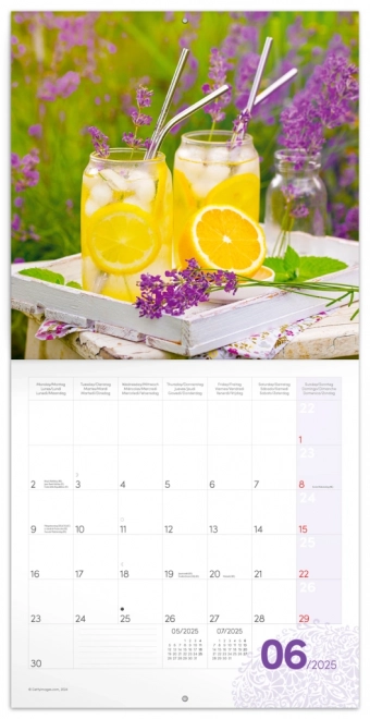NOTIQUE Notatkalender Provence 2025, duftende, 30 x 30 cm
