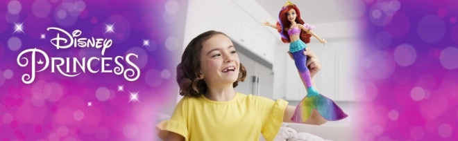 MATTEL Disney Prinsesse dukke Ariel lille havfrue svømmer, skifter farve