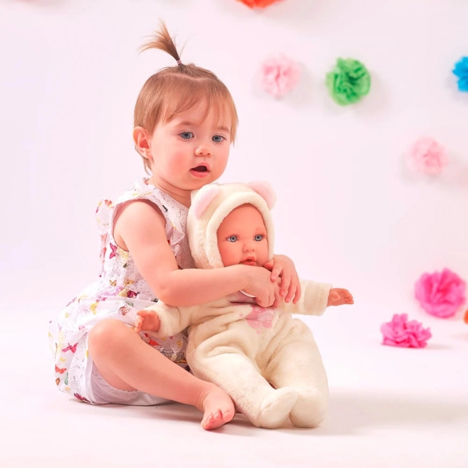 Llorens 14208 BABY JULIA - realistisk babydukke med blřdt stofkrop - 42 cm