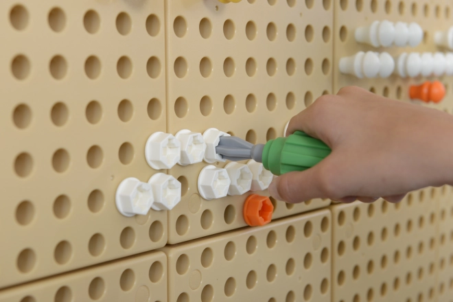 Masterkidz værktøjssæt med boremaskine og 8 elementer til videnskabelig-kreativ tavle STEM