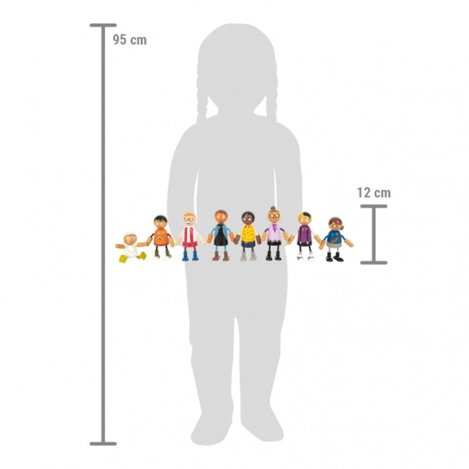 Small Foot Fleksible Dukker Familie med Barn