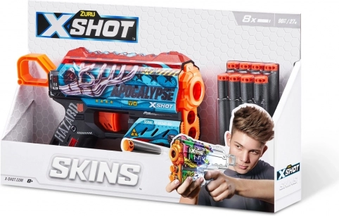 Pistol til skumpile X-SHOT SKINS FLUX, 8 pile