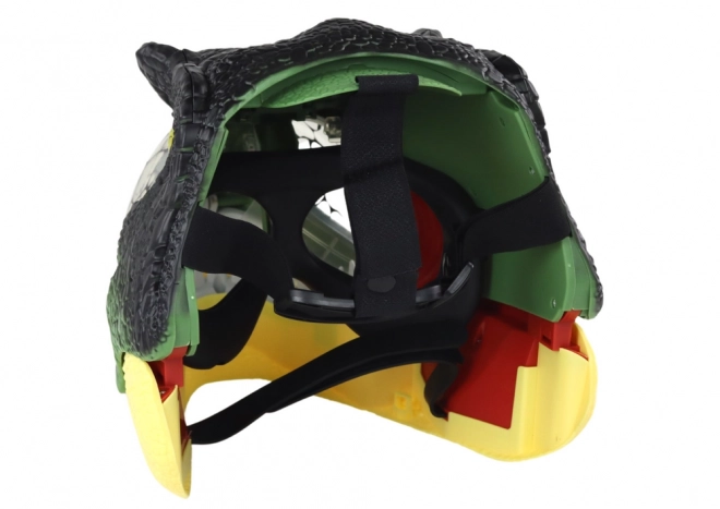Dinosaurmaske med justerbar rem og lys- og lydeffekter