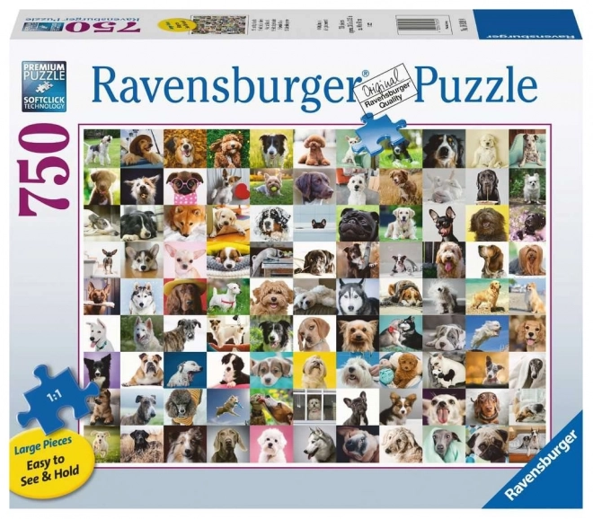 RAVENSBURGER Puslespil 99 søde hunde XL 750 brikker