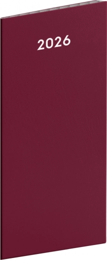 Notique vinrød lommekalender 2026