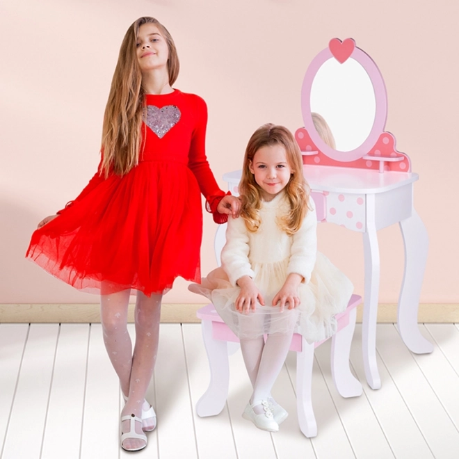 Træ toiletbord med stol fra Tooky Toy