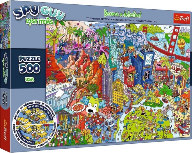 Puslespil Spy Guy Lost Items USA 500 brikker