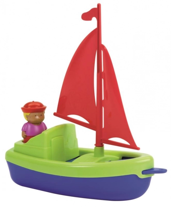 Sejlbåd 22,5 cm med sømand