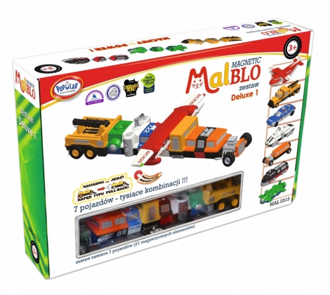 Malblo Magnetiske køretøjer deluxe 1 sæt