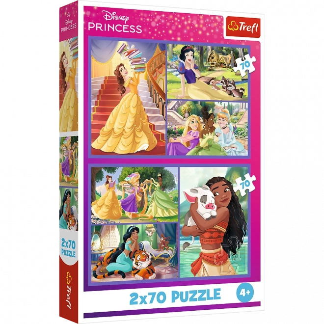 Puslespil 2x70 Disney Prinsesser Eventyrdage