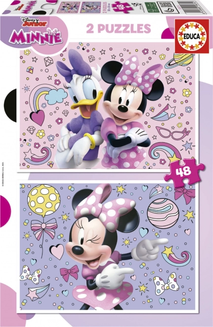 Educa puslespil Minnie 2×48 brikker