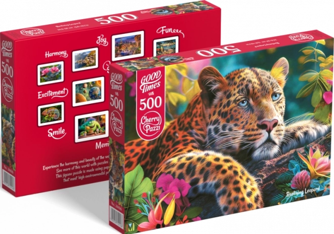 Puslespil Liggende leopard 500 brikker