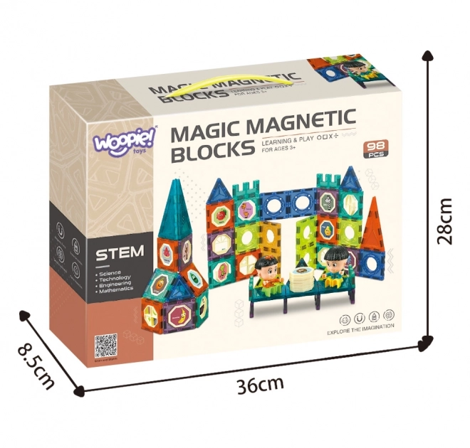 Woopie magnetiske byggesæt slot 98 stk