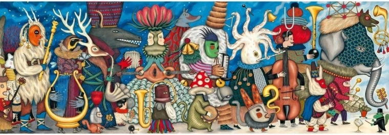 Panoramapuslespil Orkester 500 brikker DJECO