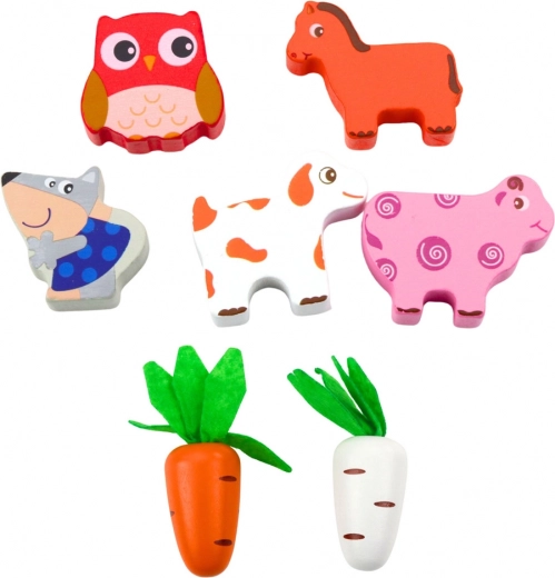 Farverige dyrefigurer til læring og fortællinger